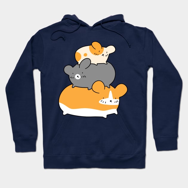 Hamster Stack Hoodie by saradaboru